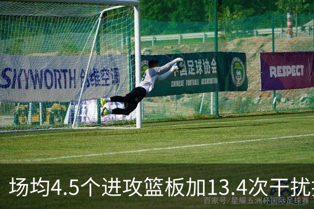 场均4.5个进攻篮板加13.4次干扰投篮，这两项他都排NBA第一